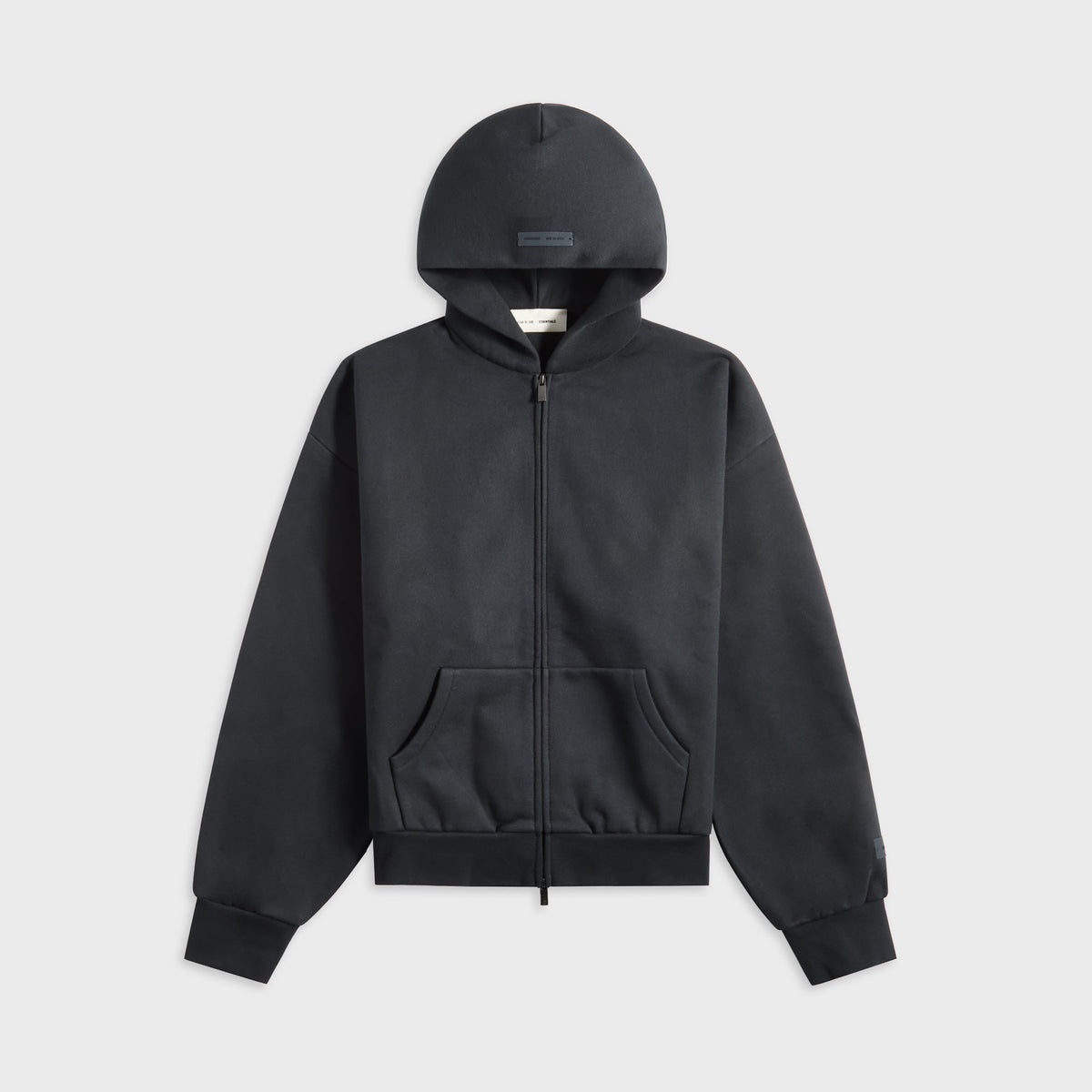 Essentials Classic Fit Fleece Zip-Up Hoodie - Jet Black