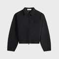 Essentials Bonded Canvas Zip-Up Jacket - Jet Black