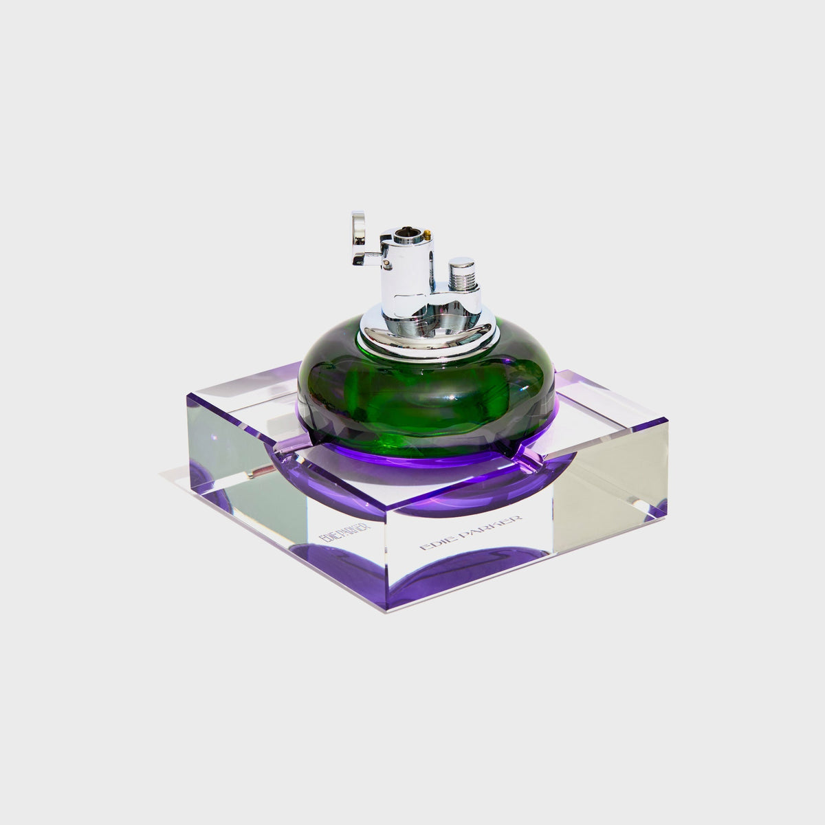 Edie Parker Glass Tabletop And Ashtray Set - Orchid