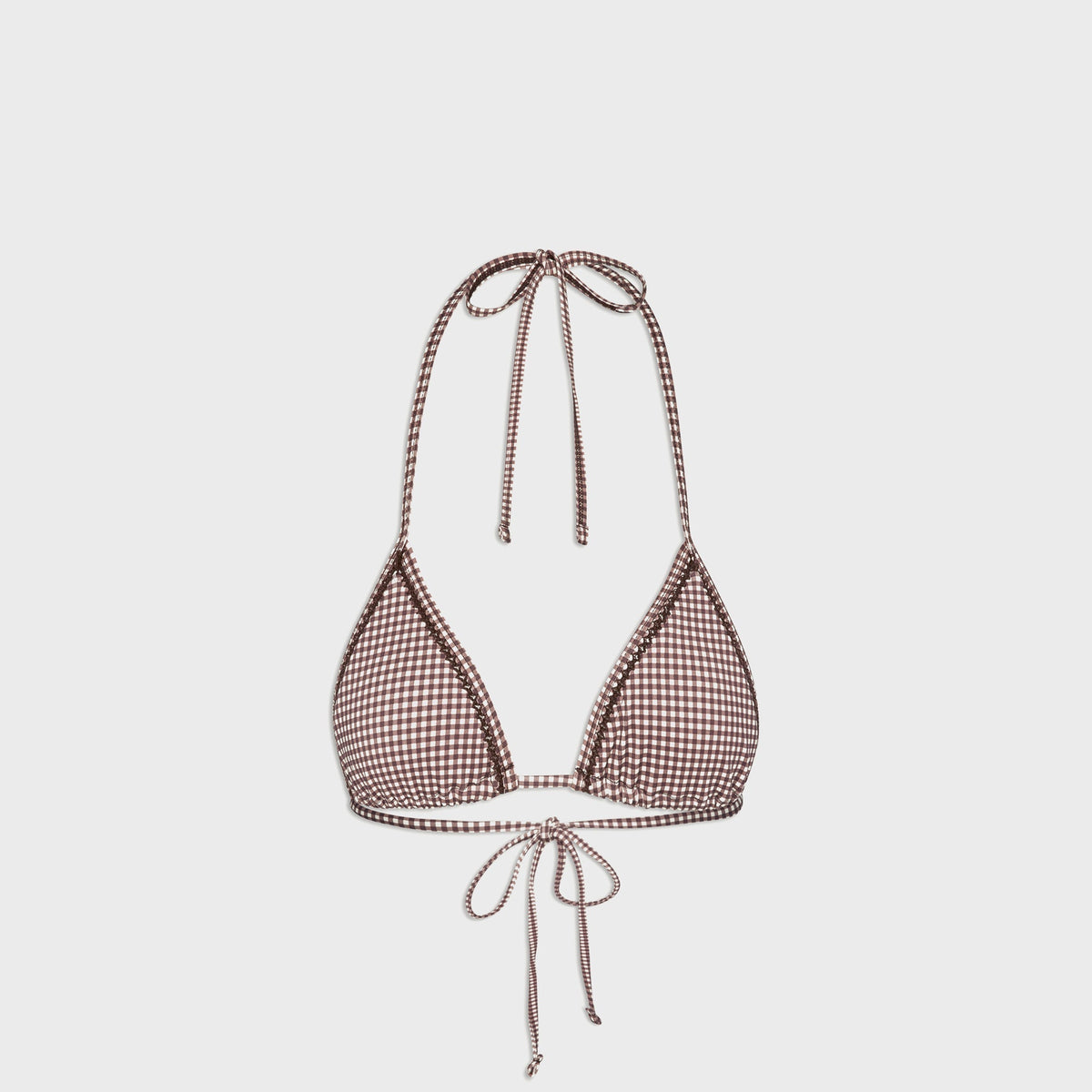 Frankies Bikinis x Bella Hadid Nick Top - Dream Eyelet Gingham