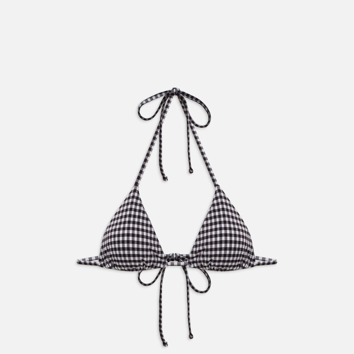 Frankies Bikinis Nick Seersucker Gingham Top - Blackberry Gingham
