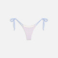 Frankies Bikinis Divine Plaid Skimpy Bikini Bottom - Rose Picnic