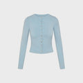 Frankies Bikinis Lenon Button Up Knit Sweater - Daydream