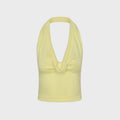 Frankies Bikinis x Jennie Briar Cloud Knit Halter Top - Morning Light