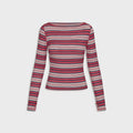 Frankies Bikinis x Jennie Sophie Lightweight Jersey Long Sleeve - Sunset Stripe