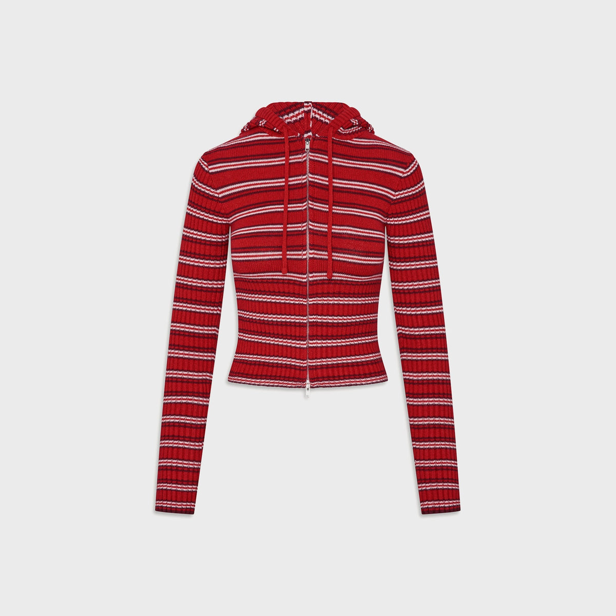 Frankies Bikinis Heritage Cloud Knit Hoodie - Strawberry Stripe