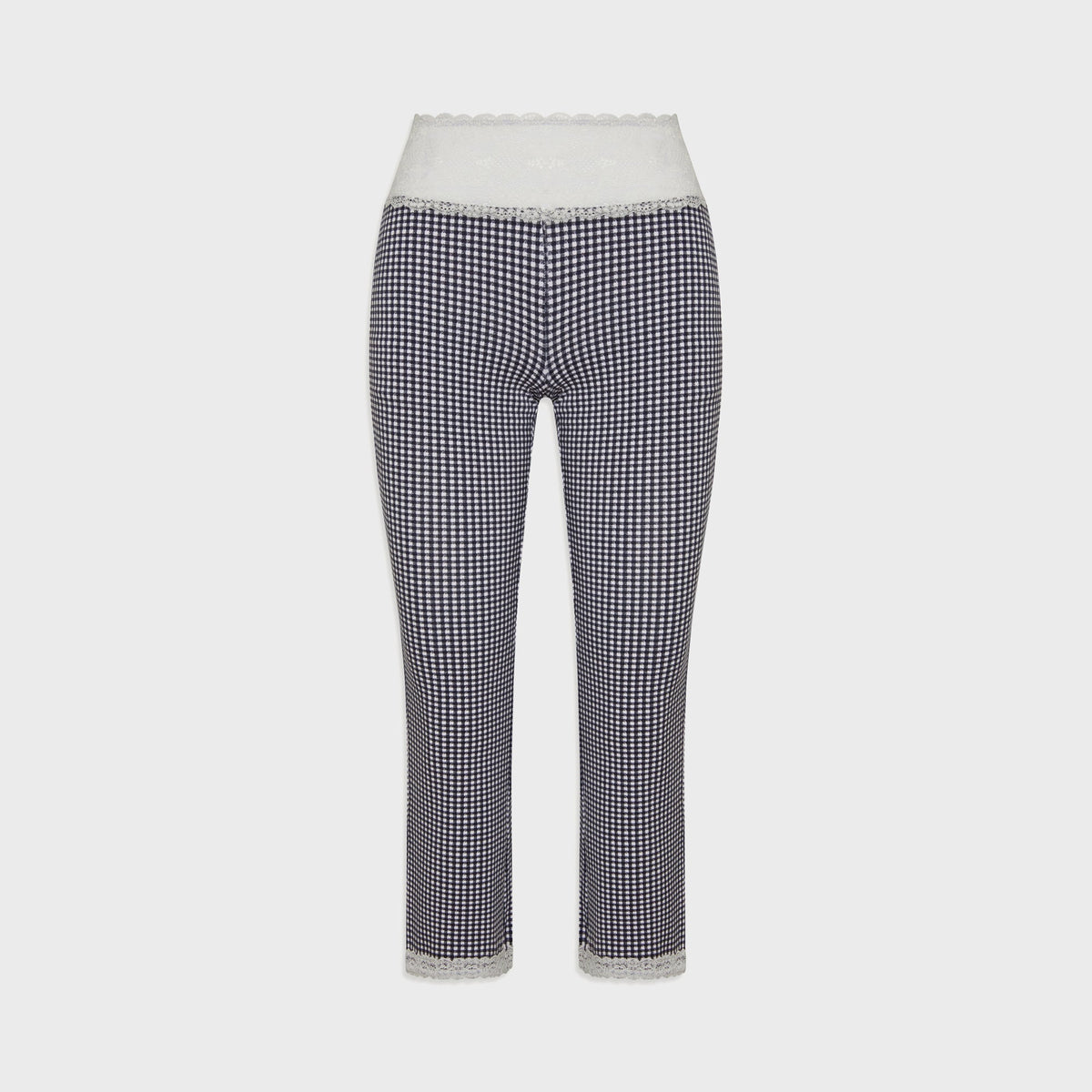 Frankies Bikinis Nikki Gingham Capri Pant - Midnight Wishes