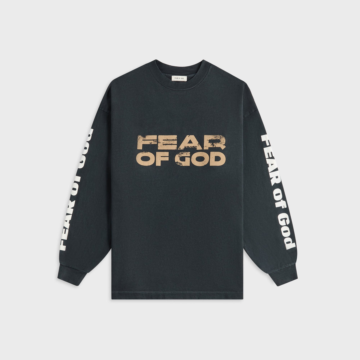 Fear of God Relaxed Long Sleeve "Fear of God" Tee - Black