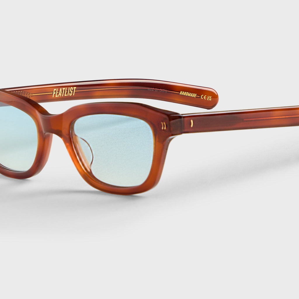 Flatlist Clint Sunglasses - Classic Havana / Light Blue Gradient