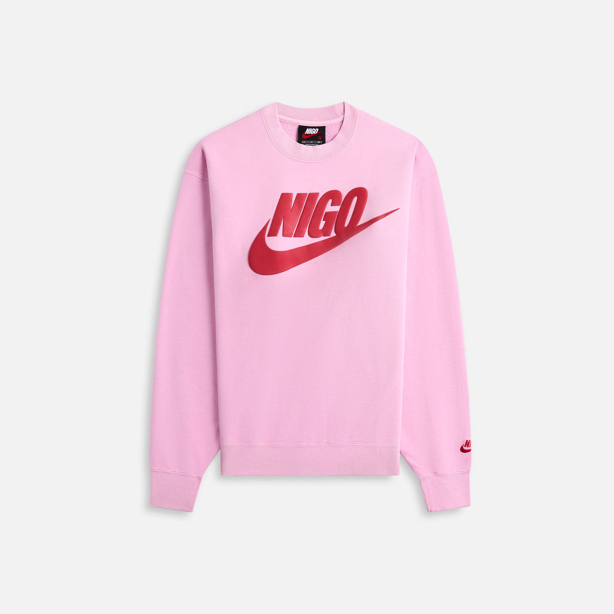 Nike x Nigo NRG Crew Fleece - Pink Rise / Gym Red