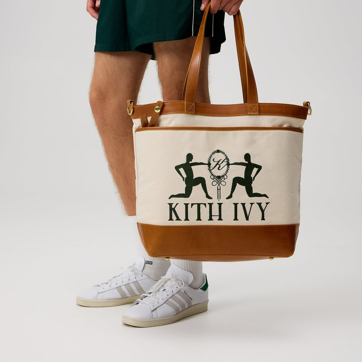 Kith Ivy for Wilson Leather Trimmed Tote - Tan