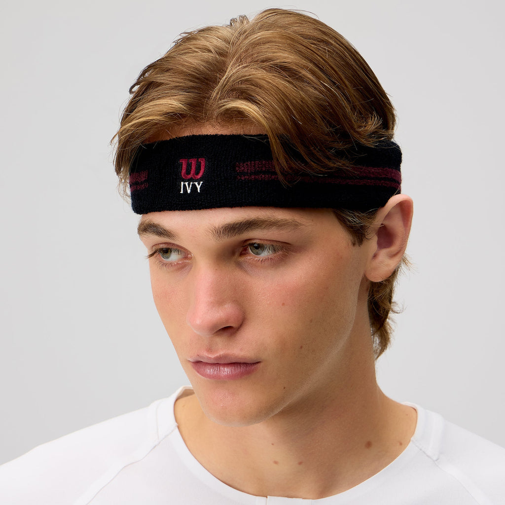 Kith Ivy for Wilson Terry Stripe Headband - Black
