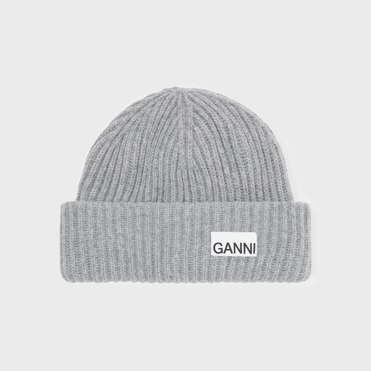 Ganni Structured Rib Beanie - Paloma Melange