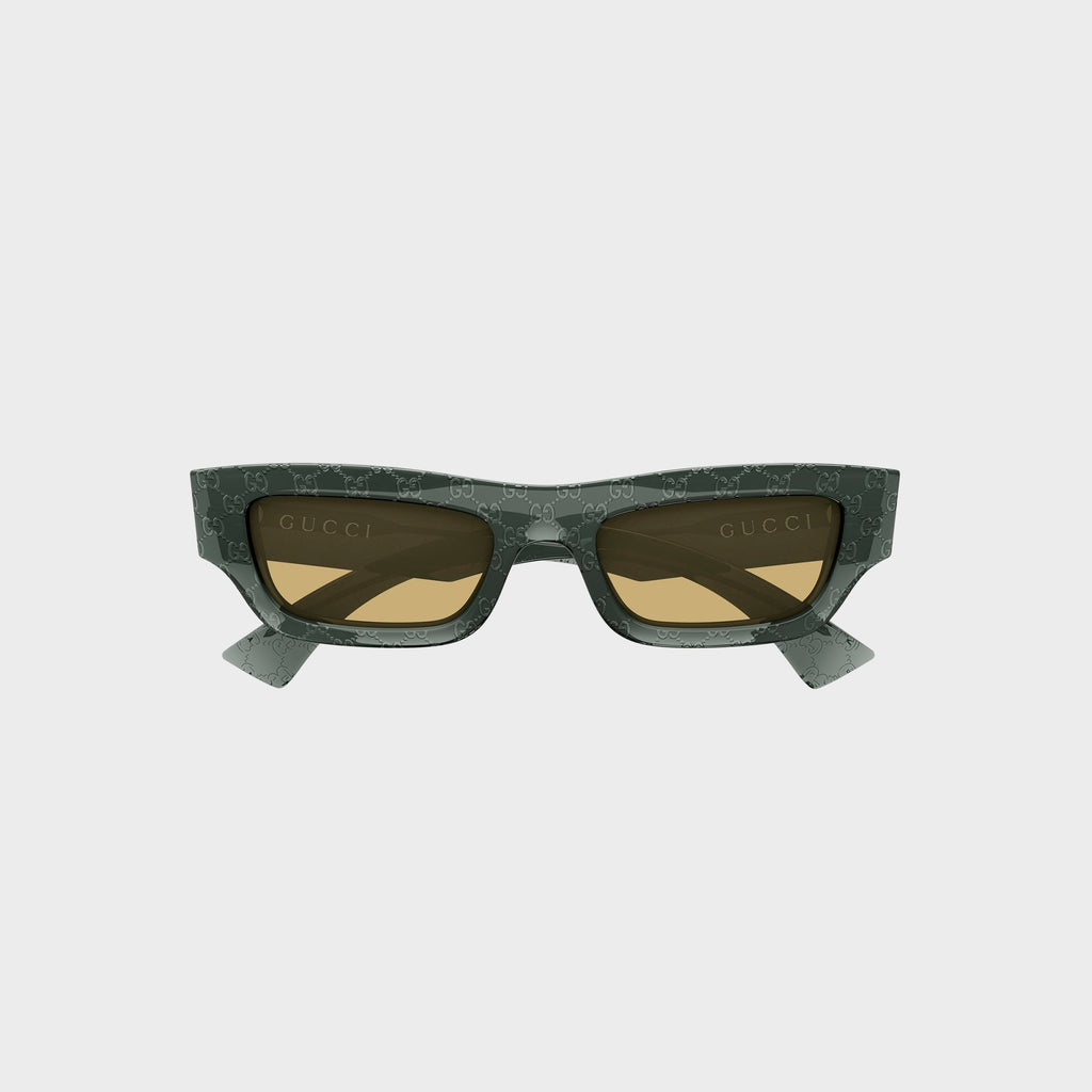 Gucci Rectangle Sunglasses - Grey / Brown