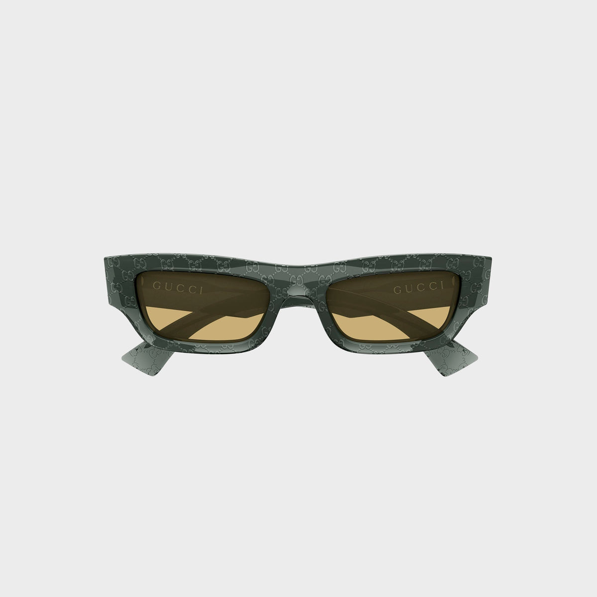 Gucci Rectangle Sunglasses - Grey / Brown