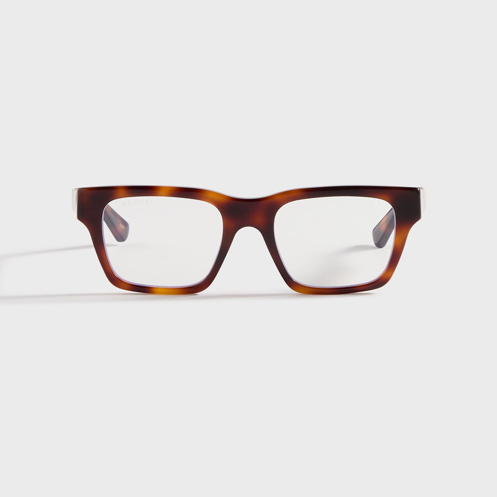 Gucci GG1889S Acetate Rectangle Sunglasses - Havana / Transparent