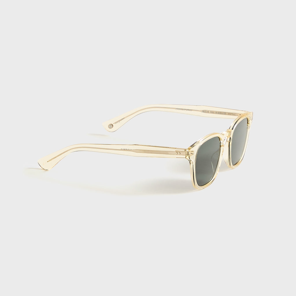 Garrett Leight Ace II Sunglasses - Pure Glass / Semi Flat Pure Blue Smoke