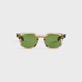 Garrett Leight Adonis Sunglasses - Celestial Grey Pewter / Semi Flat Boxwood Green