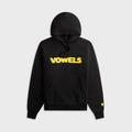 vowels Blur Hoodie - Black / Yellow