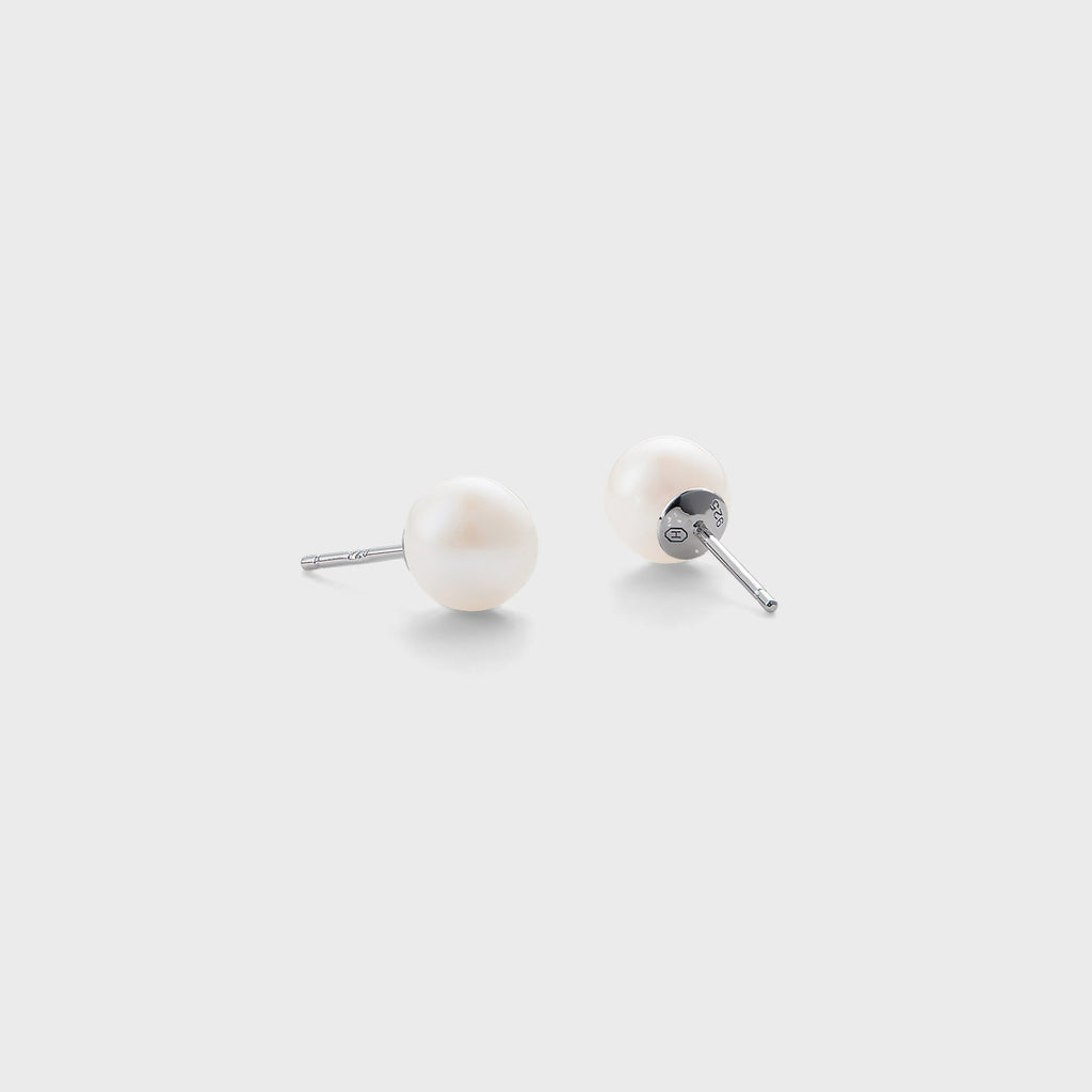 Hatton Labs Pearl Stud Earrings - White