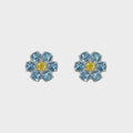 Hatton Labs Daisy Stud Earrings - Blue / Yellow