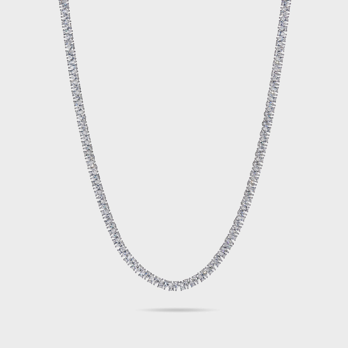 Hatton Labs Drop Tennis Necklace - White