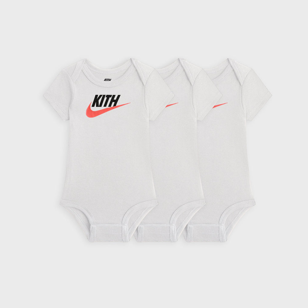Kith Baby for Nike 3-Pack Bodysuit - White