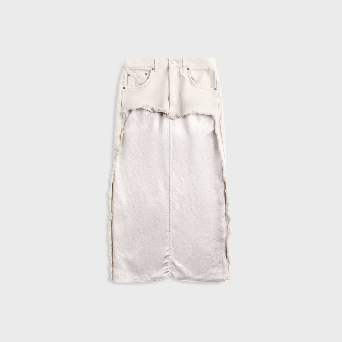Haikure Lulu Satin Bull Skirt - Ice Grey