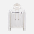 Moncler Embroidered Logo Hoodie - White
