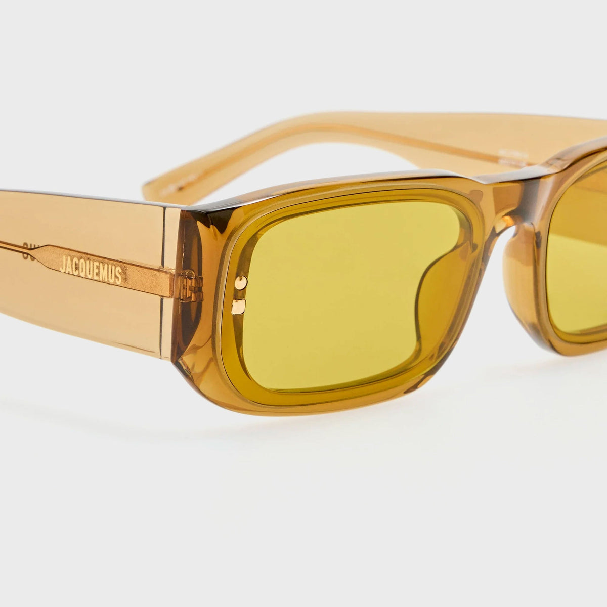 Jacquemus Pisco Sunglasses - Brown / Light Gold / Ochre