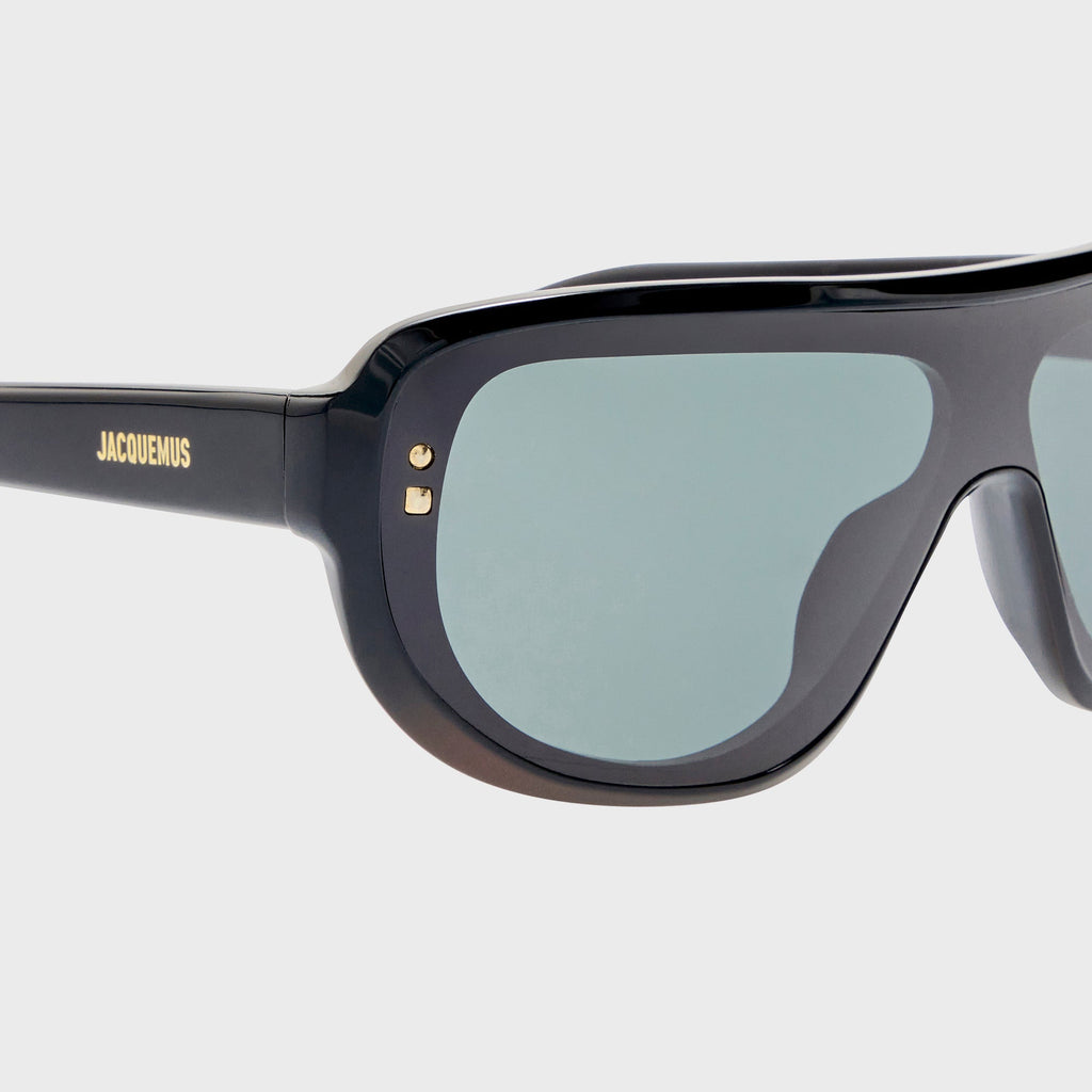 Jacquemus Havana Sunglasses - Black / Light Gold / Grey