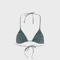 Jean Paul Gaultier Bikini Top Printed Spiral - Aqua