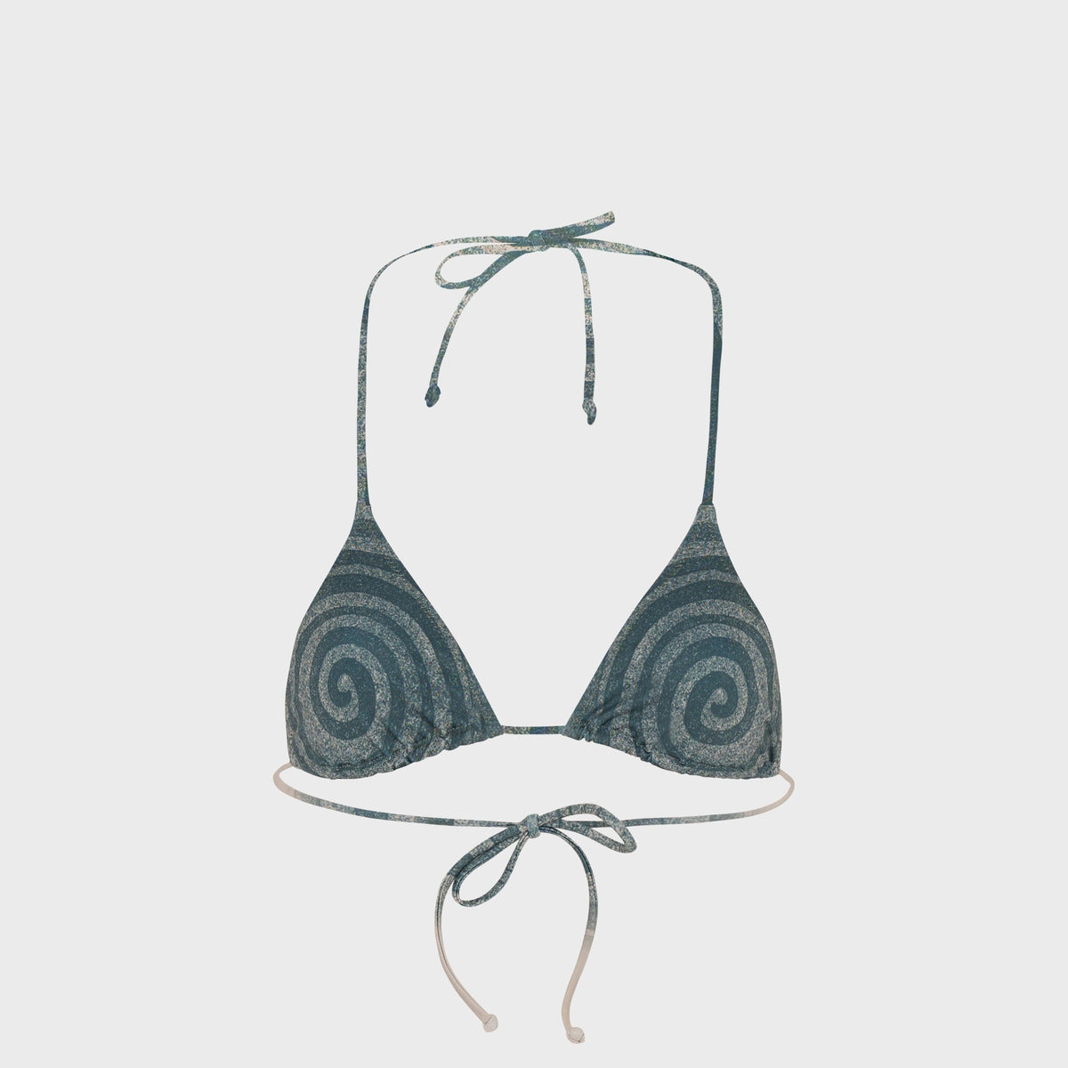 Jean Paul Gaultier Bikini Top Printed Spiral - Aqua