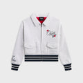 Kith Kids Wyona Fleece Bomber Jacket - Light Heather Grey