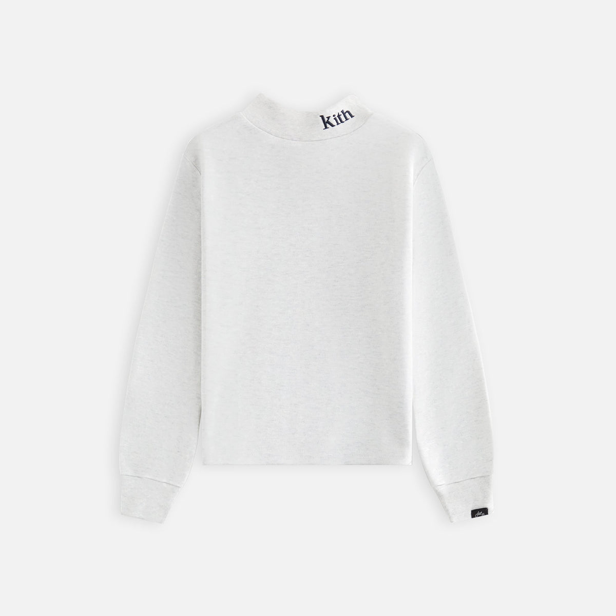 Kith Kids Classic Long Sleeve Mock Neck Tee - Light Heather Grey