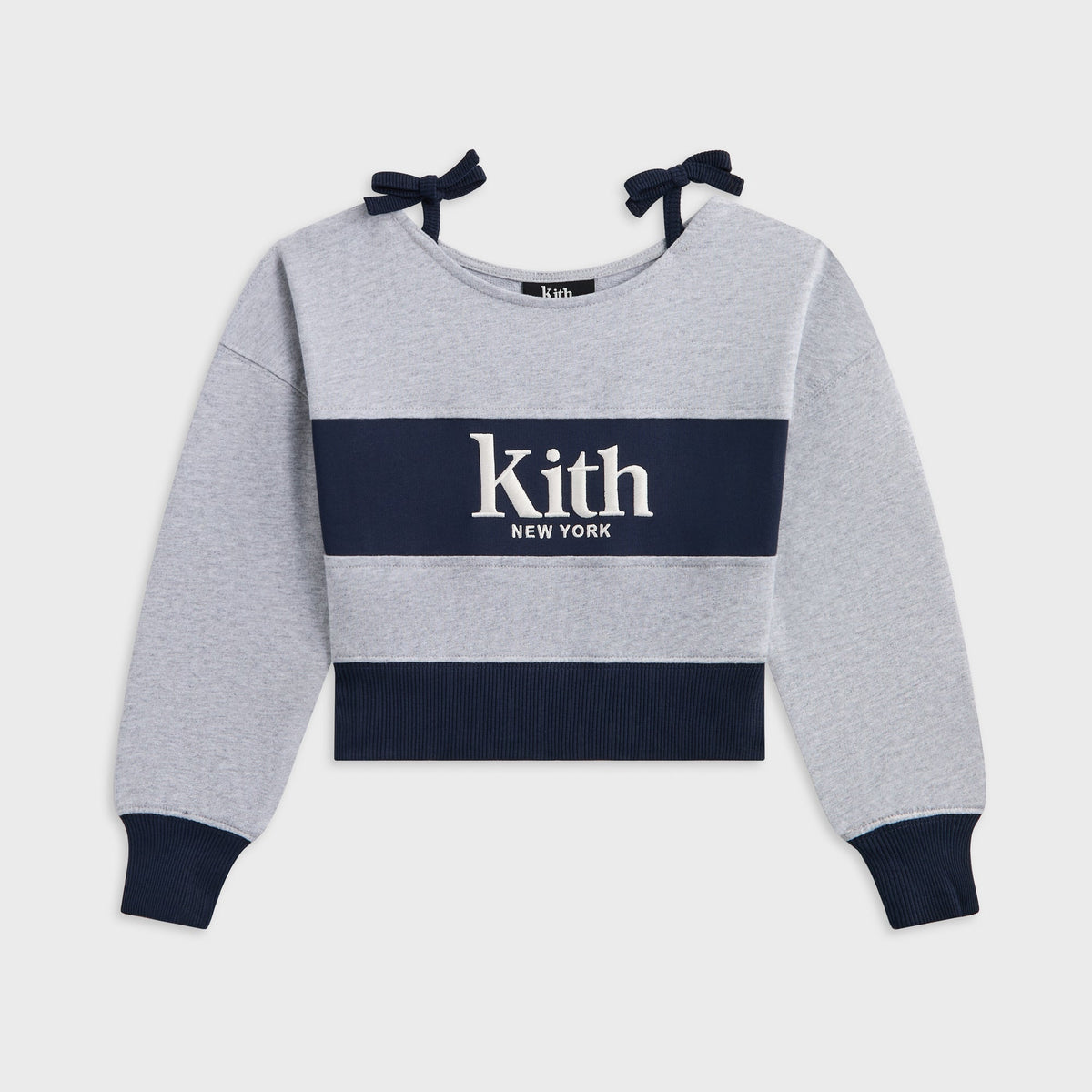 Kith Kids Tatyana Cropped Pullover - Medium Heather Grey