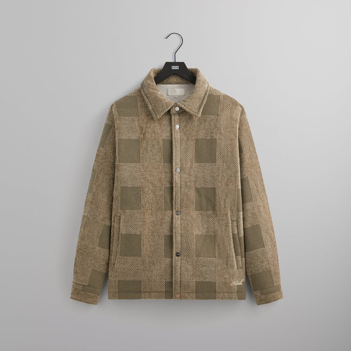 Kith Chenille Plaid Brixton Puffed Shirt Jacket - Palomino