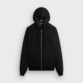 Kith for the New York Knicks Tonal Microsuede Cropped Braxton Hoodie - Black