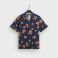 Kith for the New York Knicks Playoffs Thompson Camp Collar Shirt - Nocturnal