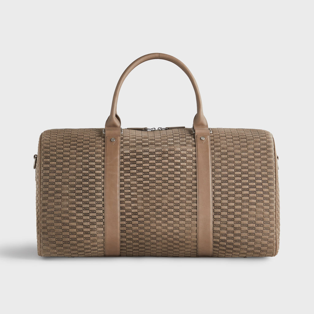 Kith Monogram Suede Duffle Bag - Taupe