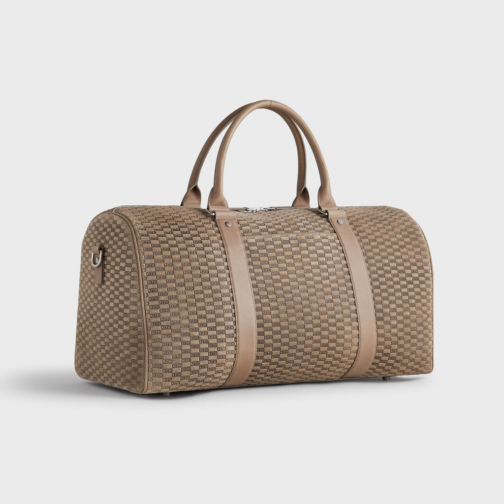 Kith Monogram Suede Duffle Bag - Taupe