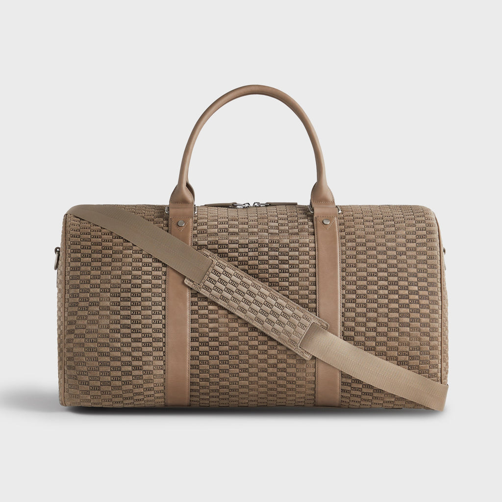 Kith Monogram Suede Duffle Bag - Taupe