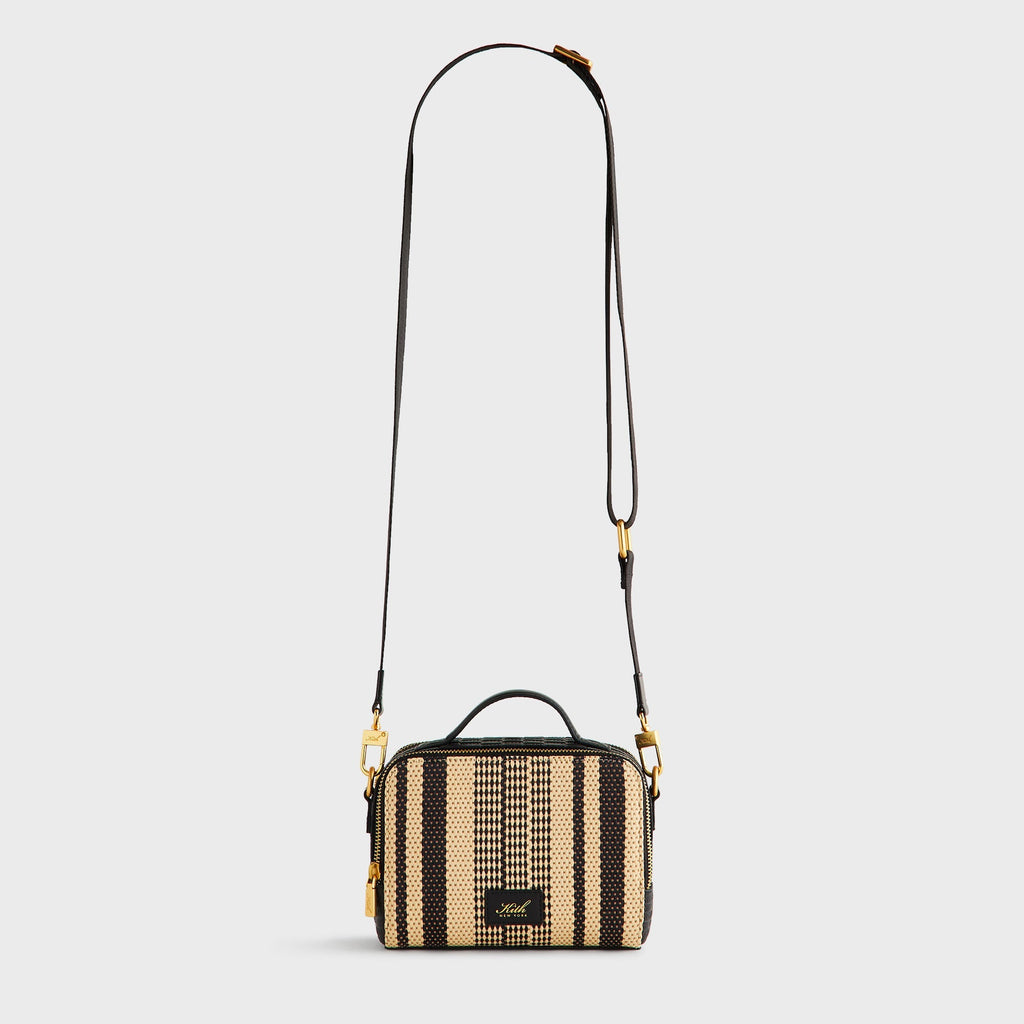 Kith Striped Raffia Double Zip Crossbody - Radiant