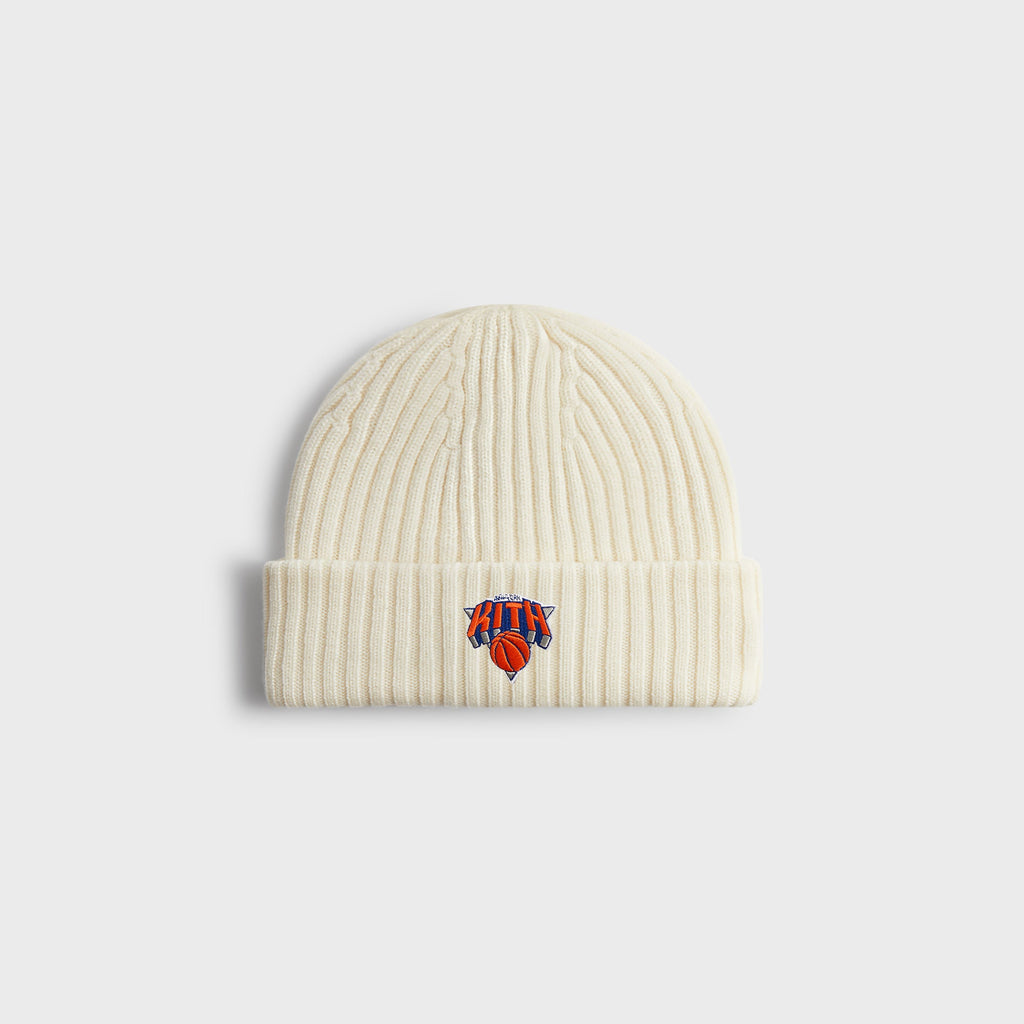 Kith for the New York Knicks Superman Logo Beanie - Sandrift