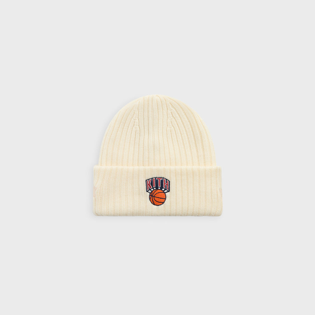 Kith & New Era for the New York Knicks Knit Beanie - Sandrift