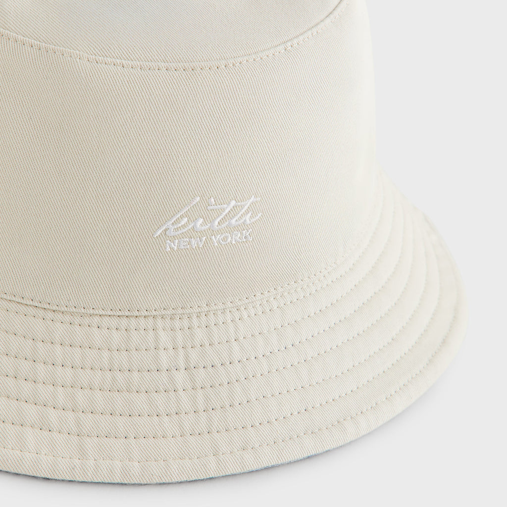 Kith Heather Jacquard Canvas Reversible Dawson Bucket Hat - Light Indigo