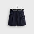 &Kin Tropical Wool Emrys Pleated Short - Nocturnal