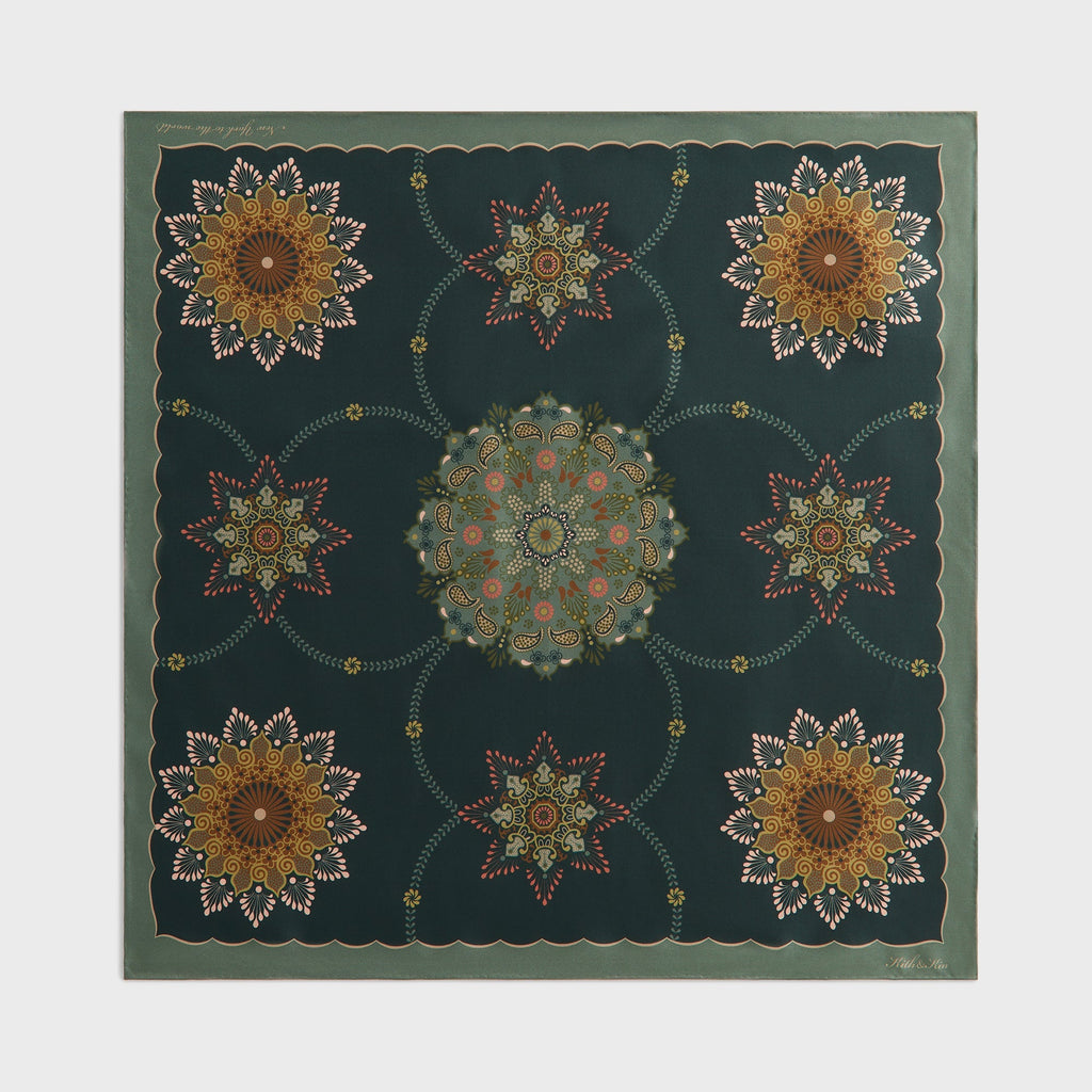 Kith Floral Printed Palm Silk Scarf - Stadium