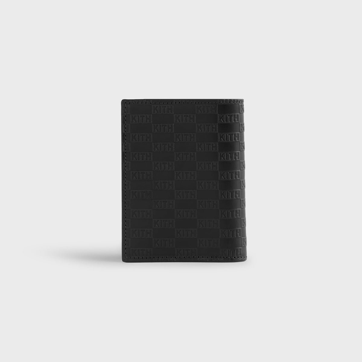 Kith Monogram Leather Bi-Fold Wallet - Black