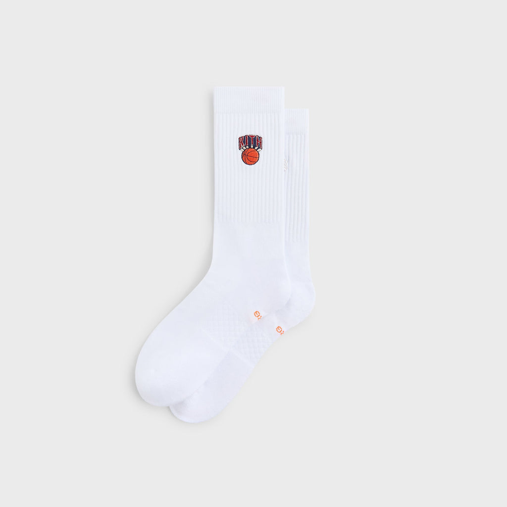 Kith for the New York Knicks Retro Logo Socks - White